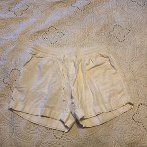 NWOT white linen shorts old navy elastic waist